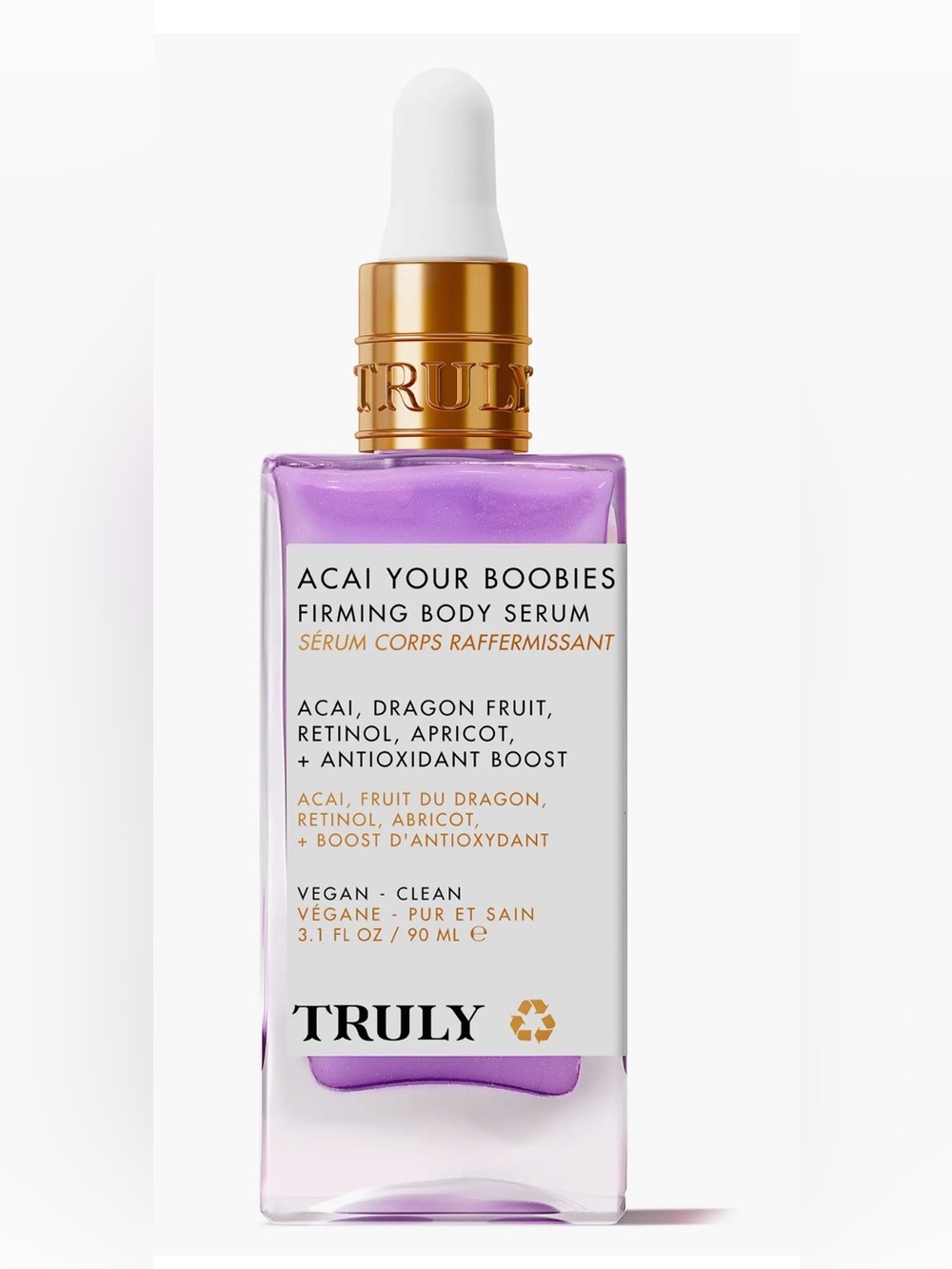 NEW in Box TRULY Acai Your Boobies Firming Body Serum Purple